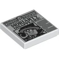 Tile 2 x 2 with Newspaper, 'Moriarty Disappears' print