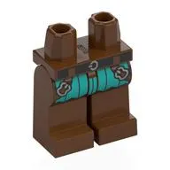 Hips and Reddish Brown Legs with Black Belt, Dark Turquoise Coat Ends, Straps print