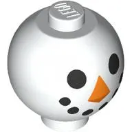 Brick Round 2 x 2 Sphere with Stud with Snowman Face print