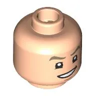 Minifig Head Sanji, Dark Tan Eyebrows, Smirk / Mean Grin