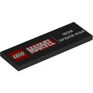 Tile 2 x 6 with 'LEGO MARVEL', 'IRON SPIDER-MAN' print
