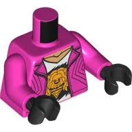 Torso, Jacket, Warm Tan, White Shirt, Gold Steve Face print, Dark Pink Arms, Black Hands