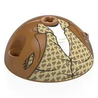 Technic Panel Dome 5 x 5 with Pin Holes with Coat, Tan/Dark Tan Blouse, White Shirt print