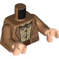 Torso, Jacket, Tan Shirt with Dark Tan Hearts, Reddish Brown Pants, Pearl Necklace print, Medium Nougat Arms, Light Nougat Hands