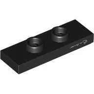 Plate Special 1 x 3 with 2 Studs with Groove and Inside Stud Holder (Jumper) with Silver Dodge print