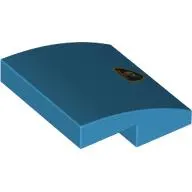 Brick Curved 2 x 2 x 2/3 with Lamborghini Badge print