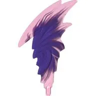 Flame, Axle, with Marbled Dark Purple Pattern