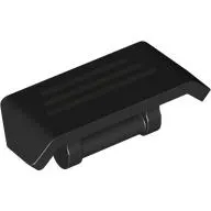 Spoiler 2 x 4 with Handle with Silver Stripes print