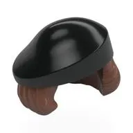 Hair and Hat, Mid-Length with Black Beret Pattern