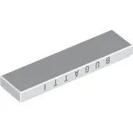 Tile 1 x 4 with Silver 'BUGATTI' print
