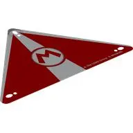 Sail, Triangle with Red 'M' print