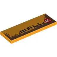 Tile 2 x 6 with 'WALL.E', Rust Stains print