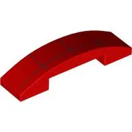 Brick Curved 4 x 1 Double with Dark Red Webs print