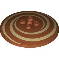 Dish 6 x 6 Inverted (Radar) with Tan Swirls print