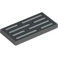Tile 2 x 4 with White Vents print