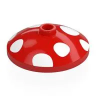 Dish 3 x 3 Inverted [Radar] with White Dots / Mushroom print