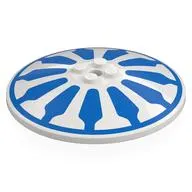 Dish 8 x 8 Inverted [Radar], Solid Studs with 11 Blue Shapes, Circle print