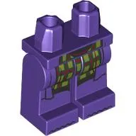 Hips and Dark Purple Legs with Coat Ends, Dark Green/Lime/Dark Red Plaid Kilt print