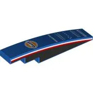 Brick Curved 1 x 6 with Gulf Symbols, White Sponsors, Black Sides with White/Red Stripes print