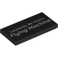 Tile 2 x 4 with 'Leonardo Da Vinci's Flying Machine' print