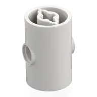 Brick Round 2 x 2 x 3 D. Tube with Axle Holes (Crossholes) at Each End, Pin Holes In Sides