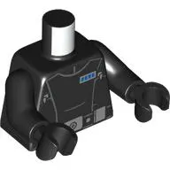 Torso, Imperial Navy Officer, Silver Belt Buckles, Blue Rank Indicator print, Black Arms and Hands