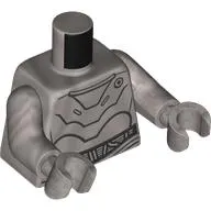Torso, Silver Droid Plating print, Flat Silver Arms and Hands
