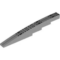 Brick Curved 1 x 12 x 1 2/3 with Cutouts with Dark Bluish Grey Stripe, Black Rectangles (Windows) print