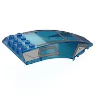 Windscreen 10 x 6 x 2 Curved with Light Bluish Grey/Dark Bluish Grey Cockpit print