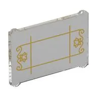 Glass for Window 1 x 3 x 2 with Gold Window Lines print