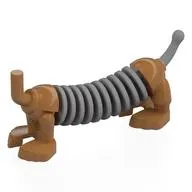 Animal Body Dog with Light Bluish Grey Slinky in Center, Tail Pattern