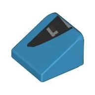 Brick Sloped 30° 1 x 1 x 2/3 (Cheese Slope) with Black Air Vent print