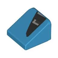 Brick Sloped 30° 1 x 1 x 2/3 (Cheese Slope) with Black Air Vent print