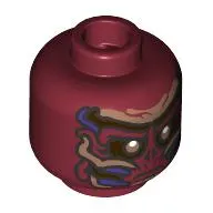 Minifig Head Vecna, Dark Purple/Gold/Dark Brown/Nougat Vines