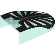 Windscreen 6 x 4 x 1 Curved with Black Curved 'Rib-cage' Print