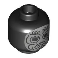 Minifig Head Death Eater, Silver Mask
