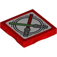 Tile Special 2 x 2 with SMART Tag with Lightsabers print