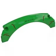 Technic Panel Car Mudguard Arched 15 x 2 x 5, Arched Top with 'GT3R, Dark Green Dots, Dark Red Lines print