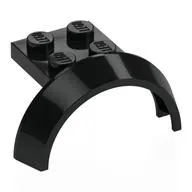 Wheel Arch, Mudguard 3 x 4 x 1 2/3 with 2 x 2 Plate