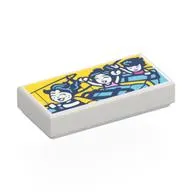 Tile 1 x 2 with Photo of Liann, Autumn, Leo on Roller Coaster print