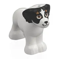 Animal, Dog Labrador with Black Head, Brown Eyebrows print