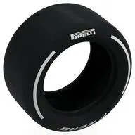 Tyre 81.6 x 44 Slick with White 'PIRELLI', 'P ZERO' print