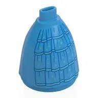 Minidoll Skirt Full with No Hips or Feet with Gown, Dark Blue Trim, Bright Light Blue Decorations print