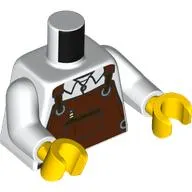 Torso, Reddish Brown Apron, Pocket, White Shirt print, White Arms, Yellow Hands