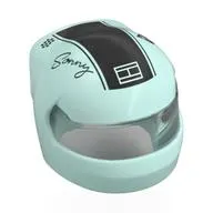 Helmet, Formula 1 with Trans-Clear Visor pattern, Black Stripe, 'Sonny' print