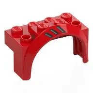 Wheel Arch, Mudguard 4 x 2 x 2 1/2 with 3 Air Vents, Right print