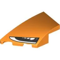 Brick Wedged, Curved 4 x 2 with Stud Notch Left with Headlight print
