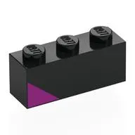 Brick 1 x 3 with Magenta Triangle print