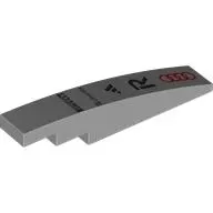 Brick Curved 1 x 6 with Black Sponsors, Red Audi Logo print