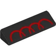 Brick Sloped 30° 1 x 4 x 2/3 with Partial Red Audi Logo print